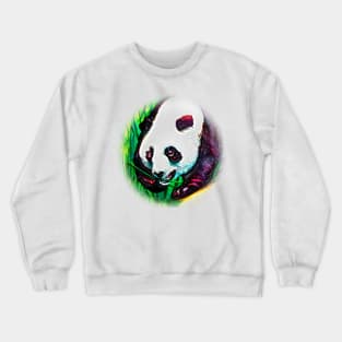 chinese panda eating bamboo Crewneck Sweatshirt